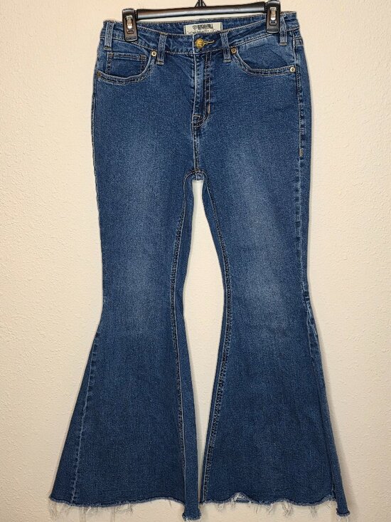 Rock & Roll Denim Denim - Rock & Roll Denim Women's Bellbottom High Waist Jeans, Size 29" x 32"